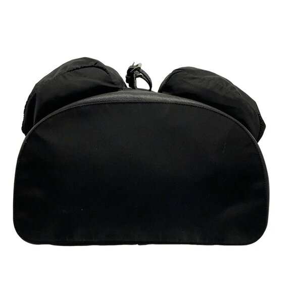 PRADA - Black Nylon Saffiano Leather Backpack 656-073125 - Picture 5 of 13